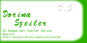 dorina szeiler business card